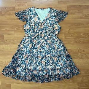 Vero Moda 🌸A-line Pink and Blue floral dress 🌸